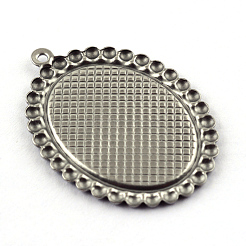 Pendentifs cabochons résistants au ternissement&nbsp;X-STAS-Q194-17