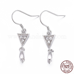 925 orecchino in argento sterling placcato rodio anti-ossidazione&nbsp;STER-F048-42P