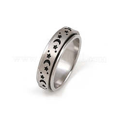 Drehbare Fingerringe aus 304 Edelstahl-Emaille&nbsp;RJEW-A074-03P