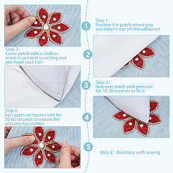 10 pz di strass hotfix a forma di fiore&nbsp;AJEW-DR0001-87B
