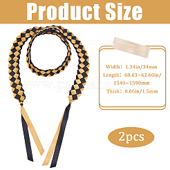 Colliers de ruban de graduation bicolore&nbsp;FIND-WH0423-78D