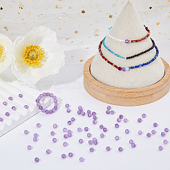 DIY-Set zur Herstellung eines Stretcharmbands aus natürlichen Amethyst-Rundperlen&nbsp;G-FI0001-17