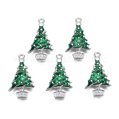 Legierung Weihnachtsbaum Emaille-Anhänger für Weihnachten&nbsp;X-ENAM-R041-14