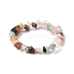 Stretcharmband mit gemischten Edelsteinsplittern für Kinder&nbsp;BJEW-JB08431-02