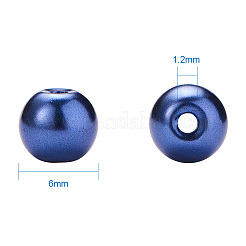 Perle tonde di perle di vetro tinte ecologiche&nbsp;HY-BC0001-6mm-RB069