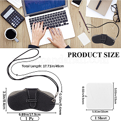 1 sangle de lunettes en cuir PU avec sac&nbsp;AJEW-CN0002-62D