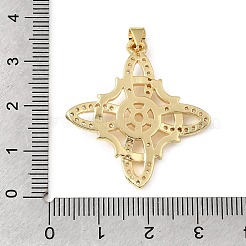 Pendentifs en laiton zircon cubique transparent&nbsp;KK-E799-06B-G