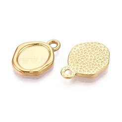 Cabochon-Fassungen für Anhänger aus Edelstahl 304&nbsp;STAS-T067-11G