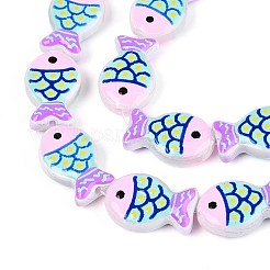 Perles en verre émaillé teintées et chauffées&nbsp;GLAA-T023-45B