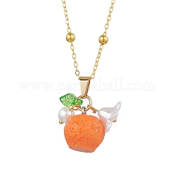 Collane con ciondolo di frutta in resina&nbsp;NJEW-JN05204-06