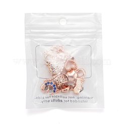 10pcs 10 Arten Legierung Strass europäischen baumeln große Lochperlen und Anhänger&nbsp;MPDL-FS0001-01RG