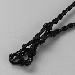 Pochette en macramé avec cordon ciré réglable&nbsp;NJEW-WH0021-21A
