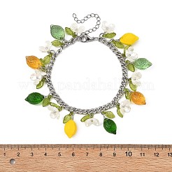 Bracelets à breloques en verre et acrylique&nbsp;BJEW-JB13974
