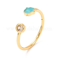 Hamsa main / main de miriam bagues de manchette dorées pour femmes&nbsp;KK-G404-14