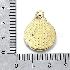 Pendentifs avec zircon cubiques à micro-pavés en laiton&nbsp;X-KK-V010-06G-01