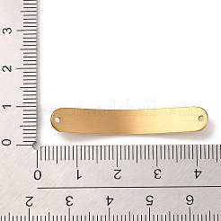 Breloques de connecteur rectangulaires incurvées en acier inoxydable brossé 304&nbsp;STAS-R222-03G