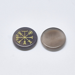 Natürlichen grauen Achat Cabochon&nbsp;G-T122-39H