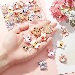 32pcs 8 pendentifs en résine de style&nbsp;RESI-SC0002-18
