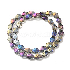 Transparentes perles de verre de galvanoplastie brins&nbsp;EGLA-F159-HR03