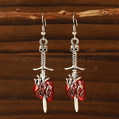 Boucles d'oreilles pendantes en alliage d'émail&nbsp;PW-WG2DBDB-01