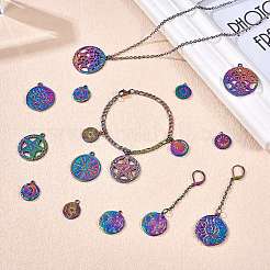 Placage de rack 20 pièces 10 pendentifs en acier inoxydable 304 de style&nbsp;STAS-SZ0002-60