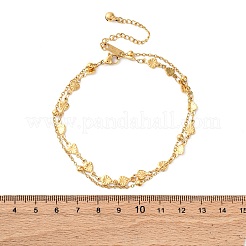 Fußkettchen aus mehrsträngiger Gliederkette aus Edelstahl 304&nbsp;AJEW-P128-01G