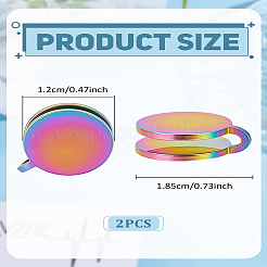 2 pieza de pendientes de clip de acero inoxidable&nbsp;EJEW-LP0007-046RC