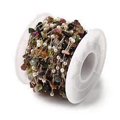 Catene di perline di tormalina multicolore naturale fatte a mano&nbsp;CHC-F020-02G-05