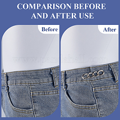 6 verstellbare Jeans-Anstecker aus Legierung in Kettenform&nbsp;AJEW-GF0009-70P