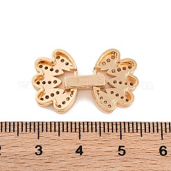Messing Micro Pave klare Zirkonia Falte über Verschlüsse&nbsp;KK-C076-09G