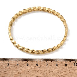 Bracciali rigidi a cerniera con catena intrecciata in acciaio inossidabile 304&nbsp;SA-CBAB92B-11G