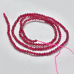 Glasimitat rote Korundperlen Stränge&nbsp;G-K207-01E-01
