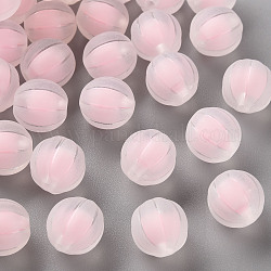Perline acrilico trasparente, smerigliato, perline in perline, zucca, roso, 11x11.5mm, Foro: 2 mm, circa 550pcs/500g