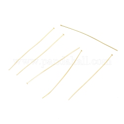Brass Flat Head Pins, Long-Lasting Plated, Real 18K Gold Plated, 76x0.7mm, Head: 2mm