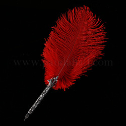 Pluma sumergida pluma caligrafía tinta pluma, con cabeza de aleación, rojo, 250~300mm