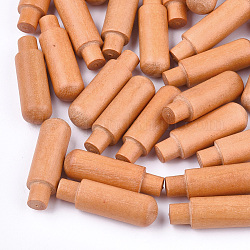 Natural Wood Beads, No Hole/Undrilled, Dyed, Stick, Light Salmon, 26.5x8x8mm