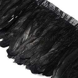 Moda oca accessori piuma panno filo costume, nero, 100~180x38~62mm, circa 2 m / borsa