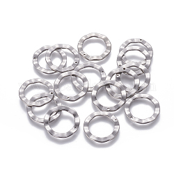 Colgantes de 201 acero inoxidable, anillo, color acero inoxidable, 18x1mm, agujero: 1 mm, diámetro interior: 13 mm