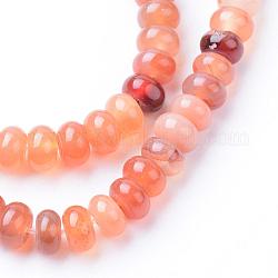 Chapelets de perles en cornaline naturelle, rondelle, 6x4mm, Trou: 1mm, Environ 95~98 pcs/chapelet, 14.17~14.96 pouce