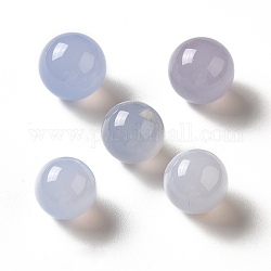 Abalorios azul calcedonia naturales, sin agujero / sin perforar, redondo, 17.5~20mm