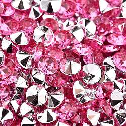 Cabochons de dos pointus de strass d'imitation acrylique de Taiwan, facette, diamant, camélia, 5x4mm