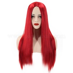 28 дюйм (70 см) длинные прямые синтетические парики, для аниме косплей костюм / ежедневная вечеринка, красные