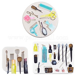 Gorgecraft DIY Make-up-Tools Silikonformen Kits, mit Silikonmessbecher, Kunststoff-Transferpipetten, Einweg-Latex-Fingerlinge, Birkenholzstäbchen, Mischfarbe, 29 Stück / Set