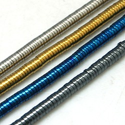 Non magnetici perle ematite sintetico fili, perline Heishi, Disco / rotondo piatta, colore misto, 4x1mm, Foro: 1 mm, 15.7 pollice