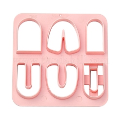 Cortadores de galletas de abdominales, arco, rosa, 100x100mm