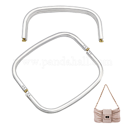 Cadres flexibles de sac de tube en aluminium, fournitures de fabrication de sac à main bricolage, platine, 205x95x24mm