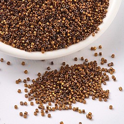 MIYUKI Delica Beads, Cylinder, Japanese Seed Beads, 11/0, (DB0505) 24kt Dark Yellow Gold, 1.3x1.6mm, Hole: 0.8mm, about 20000pcs/bag, 100g/bag