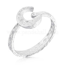 925 кольцо-манжета в форме полумесяца из стерлингового серебра для женщин, серебряные, размер США 5 1/4 (15.9 мм)