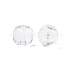 Transparent Glass Beads, Barrel, Clear, 7.5x6mm, Hole: 1.5mm