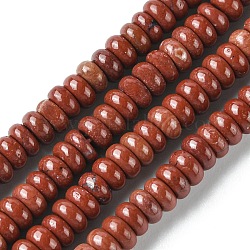 Chapelets de perles en jaspe rouge naturel, platrond/disque, 4x2mm, Trou: 0.9mm, Environ 187~196 pcs/chapelet, 15.16~15.55 pouce (38.5~39.5 cm)